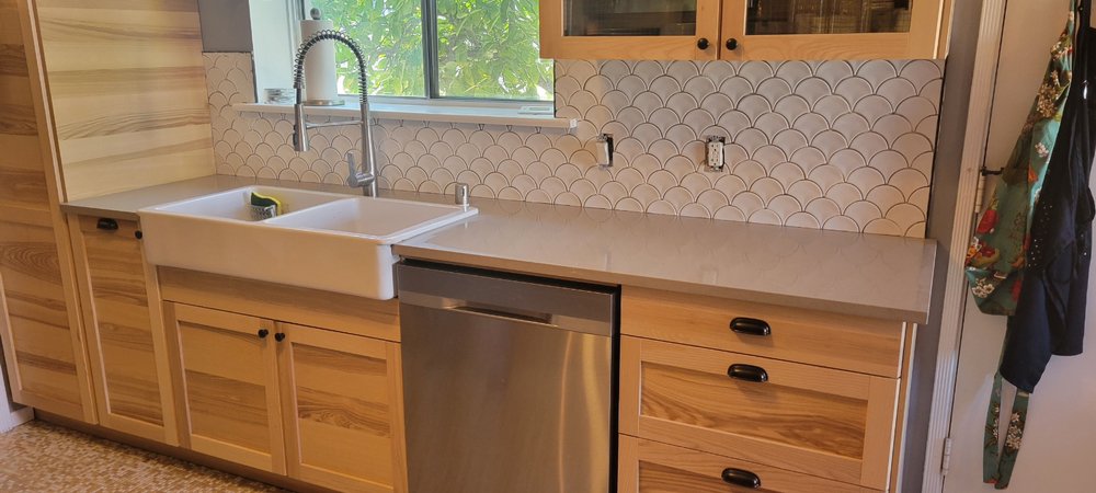 Custom cabinet and sink install
